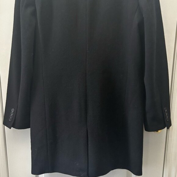 Ben Sherman Men's Coat Wool Blend Tailored Overcoat Topper Black Size Medium - Picture 8 of 16